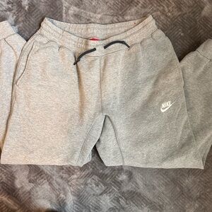 Nike Light Gray Sweatpants with Red Tag